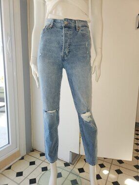 H&M high-waisted mom jeans, size 2
